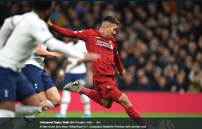 Proses terjadinya gol kemenangan Liverpool atas Tottenham Hotspur yang dicetak oleh Roberto Firmino, Sabtu (11/1/2020).