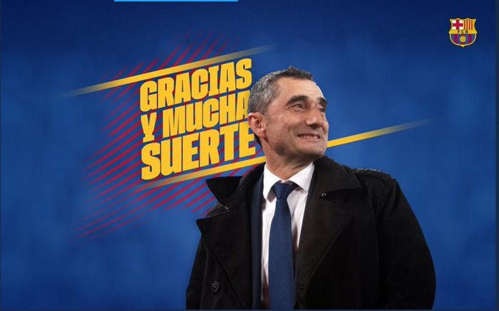 Ernesto Valverde resmi dipecat Barcelona pada Selasa (14/1/2020) dini hari WIB.