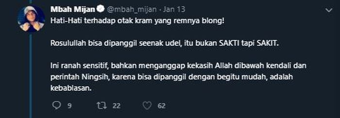 Mbah Mijan soal video Ningsih Tinampi ngaku dikawal dan bisa panggil Nabi dan malaikat