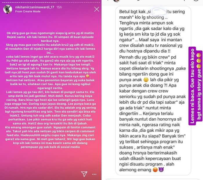 Unggahan Nikita Mirzani