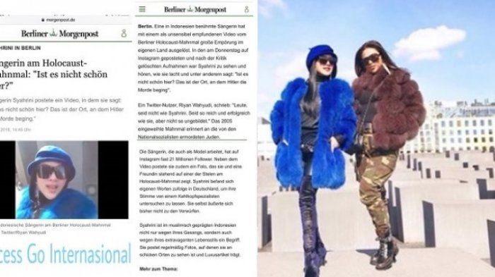 Syahrini di Berlin Holocaust