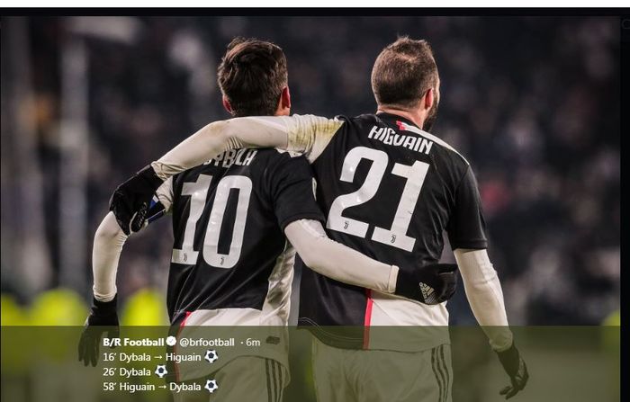 Paulo Dybala dan Gonzalo Higuain menjadi duet maut di lini depan Juventus.