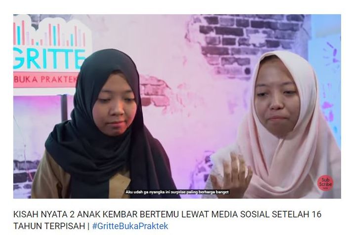 Nabila (kiri) dan Nadya (kanan).
