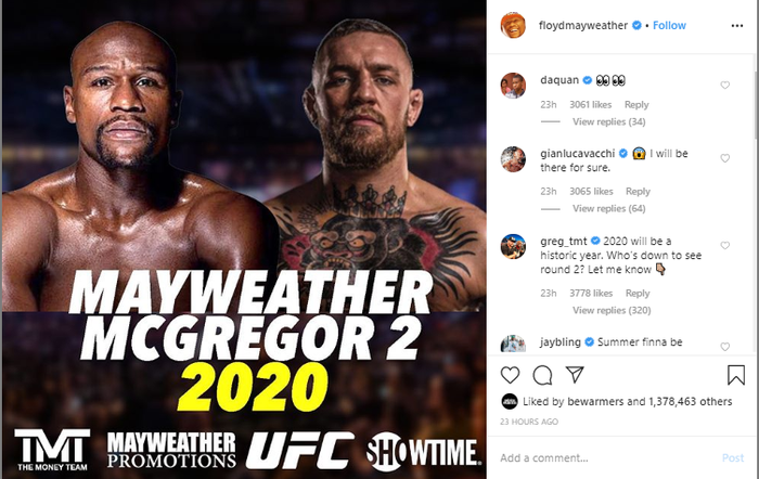 Floyd Mayweather vs McGregor 2020