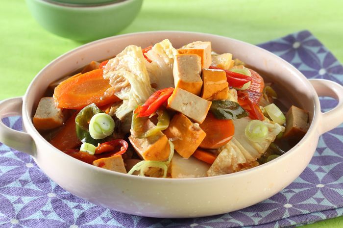 Tumis Sawi Putih Tahu
