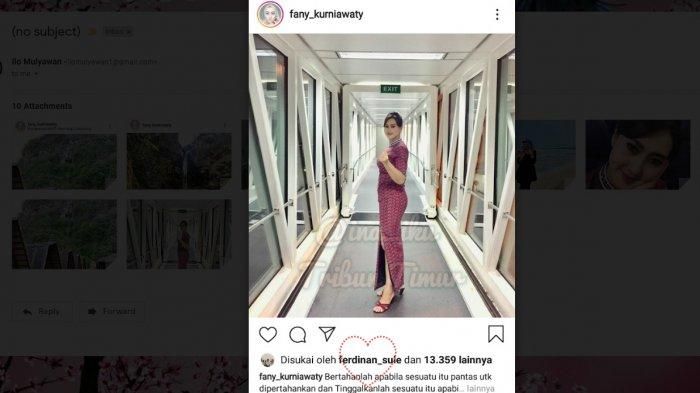 Fany Kurniawaty berseragam pramugari Lion Air