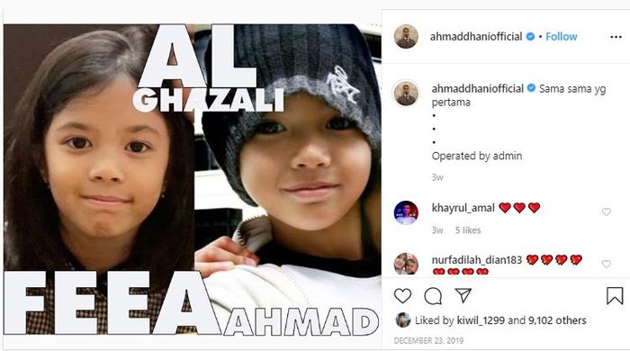 foto masa kecil Al Ghazali dan Safeea Ahmad