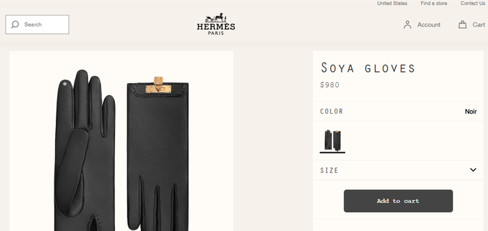 Hermes Soya Gloves