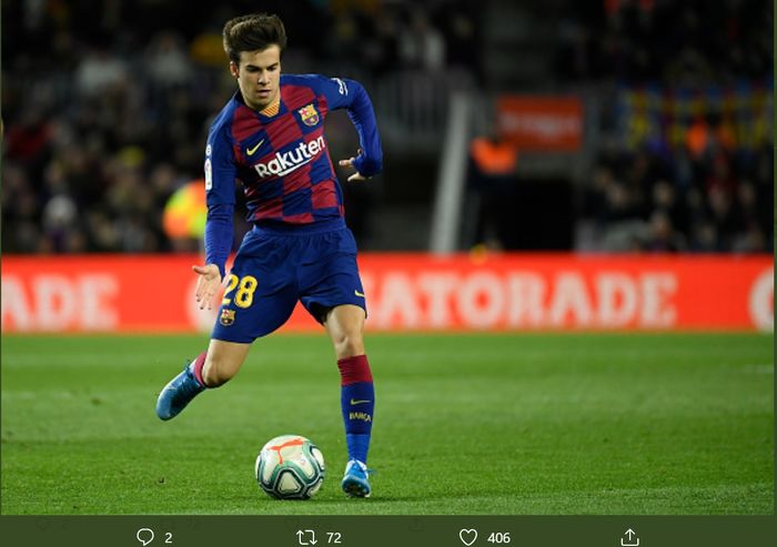 Riqui Puig, melakukan debut La Liga di Camp Nou saat Barcelona mengalahkan Granada 1-0 pada pekan ke-20 Liga Spanyol, Minggu (19/1/2020).