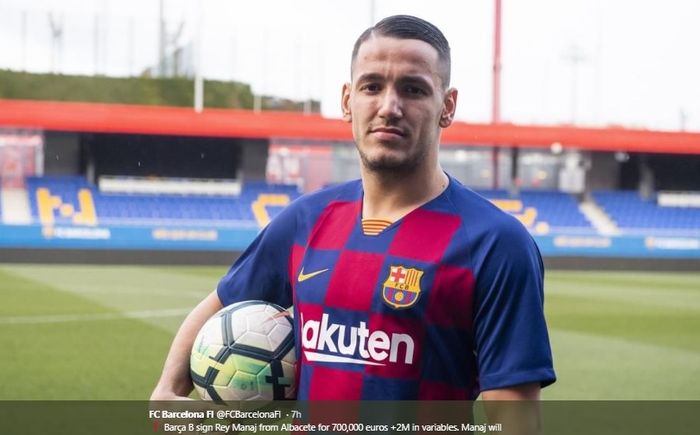 Penyerang baru Barcelona yang direkrut dari Albacete, Rey Manaj.