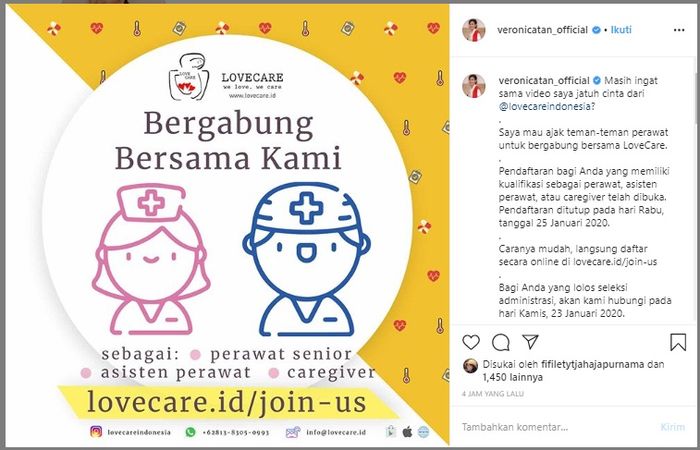 Tangkap Layar Instagram Veronica Tan