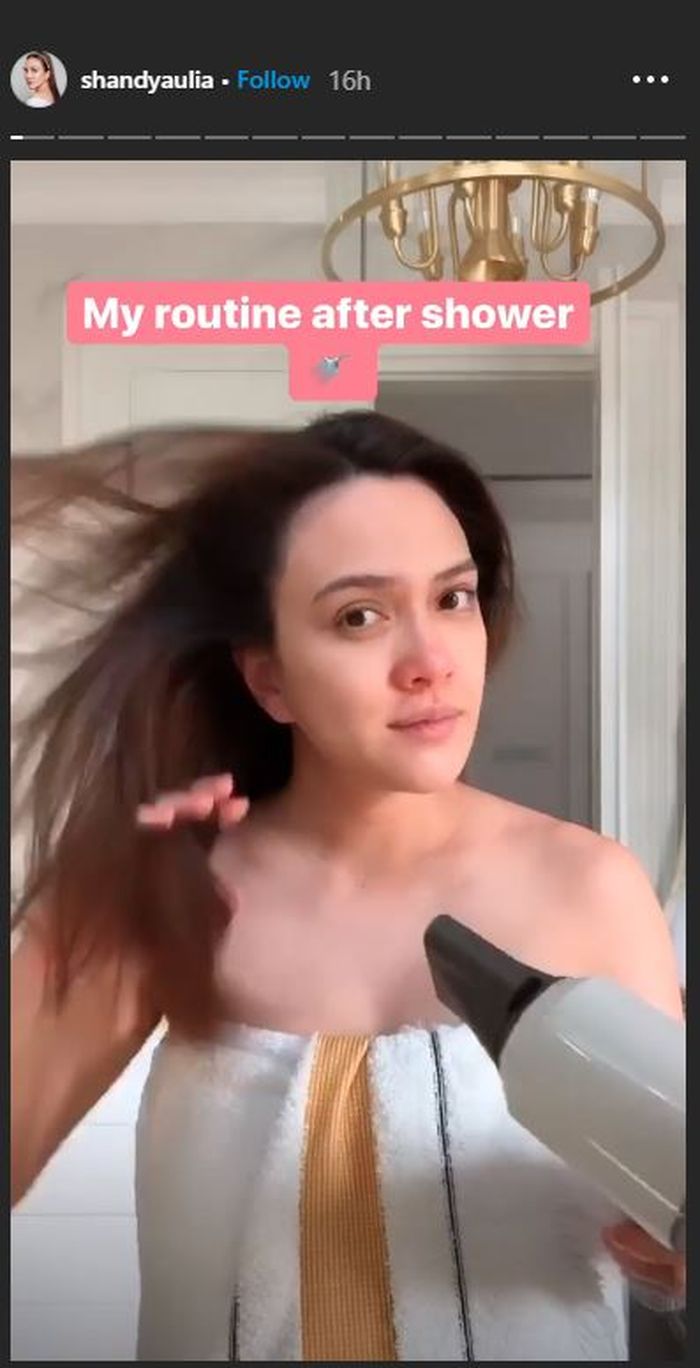 Wajah polos Shandy Aulia yang cantik natural