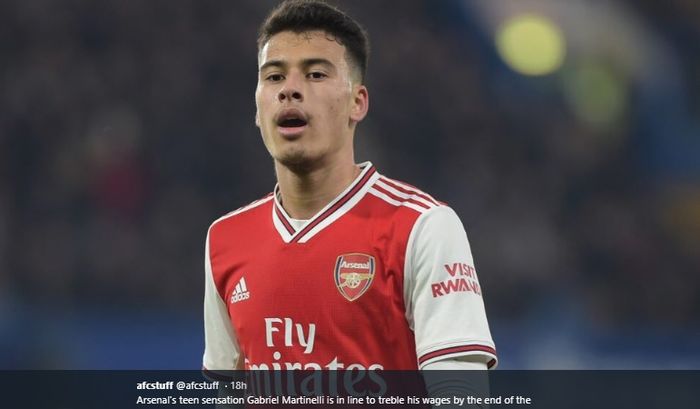 Penyerang muda Arsenal, Gabriel Martinelli.