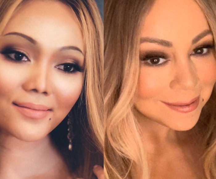 Niat Tiru Makeup Mariah Carey Sampai Bikin Tahi Lalat Palsu, Rina Nose Kebanjiran Komentar Netizen
