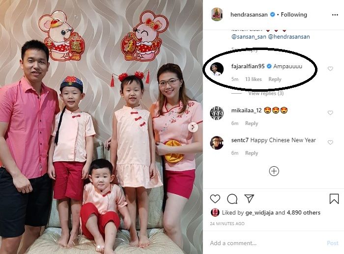 Komentar Fajar Alfian minta angpao ke Hendra Setiawan berujung kekocakan.