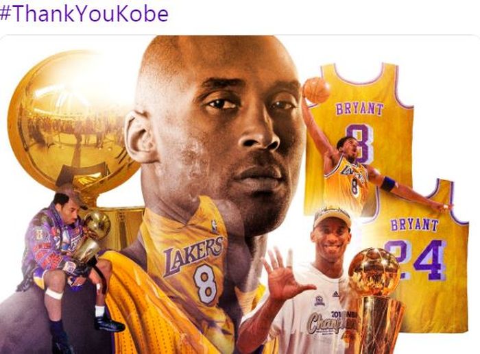 Pebasket legendaris Los Angeles Lakers, Kobe Bryant.