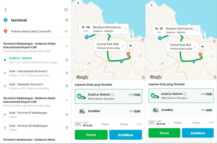 Cara menggunakan layanan GrabCar Electric di aplikasi Grab.