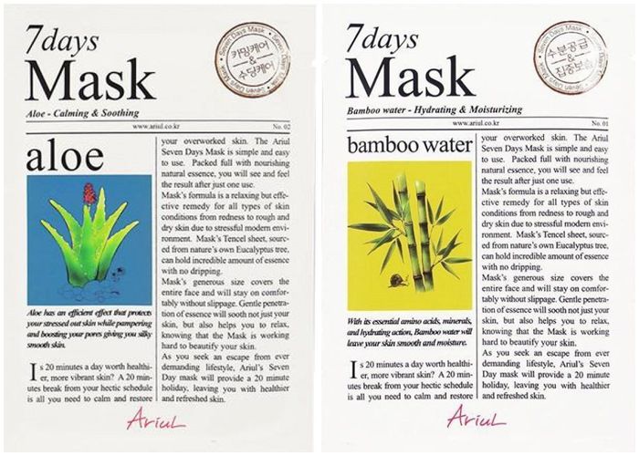 Ariul 7 Days Mask Aloe dan Bamboo Water.