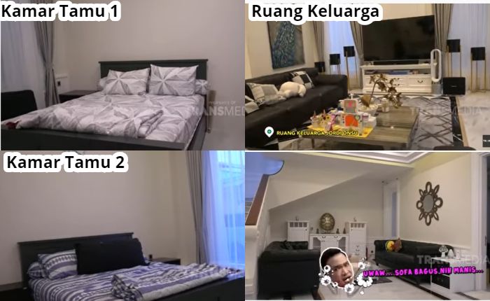 Kamar Tidur dan ruang keluarga di rumah Jordi Onsu