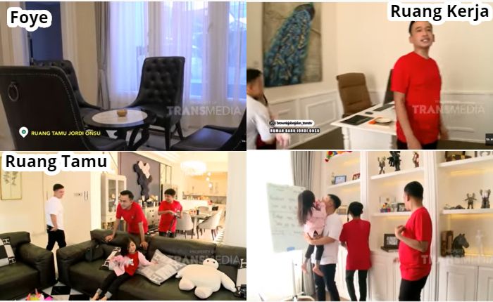 Foye, ruang kerja, dan ruang tamu di rumah Jordi Onsu