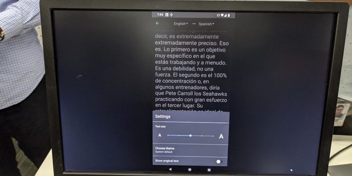 Uji coba fitur Transcribe pada Google Translate
