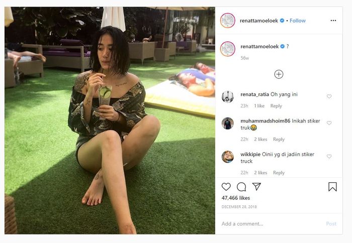 Unggahan foto Chef Renatta yang dijadikan sticker truck