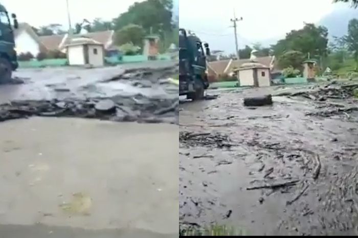 Banjir bandang melanda Desa Sempol, Kecamatan Ijen, Kabupaten Bondowoso, Jawa Timur, Rabu (29/1/2020) siang.