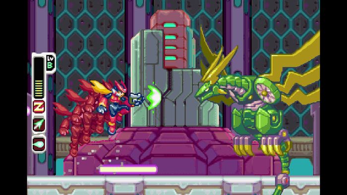 Tampilan game MegaMan Zero/Zx Legacy Collection