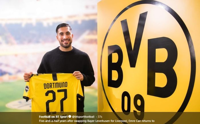 Gelandang tengah Juventus, Emre Can resmi berlabuh ke Borussia Dortmund dengan status pinjaman hingga berakhirnya musim 2019-2020.