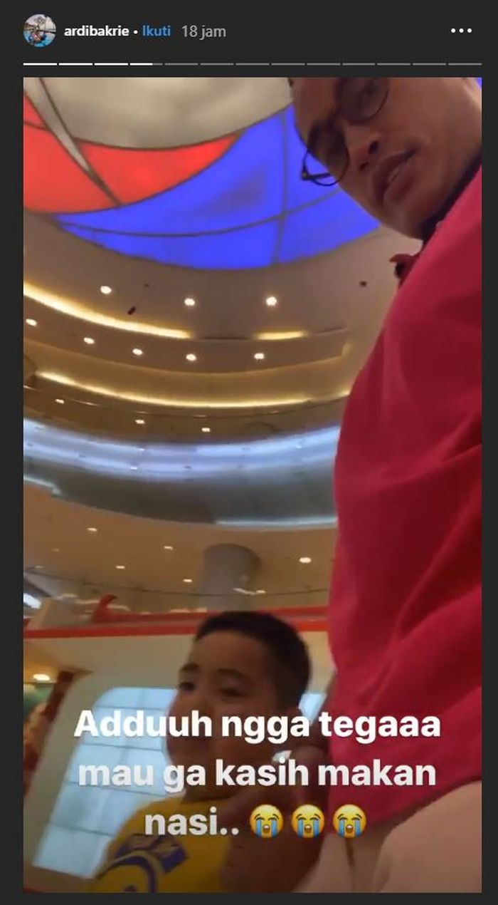 Sempat Larang Sang Anak Makan Nasi karena Khawatir Obesitas, Ardi Bakrie Tak Tega Melihat Mainaka Bakrie Memelas