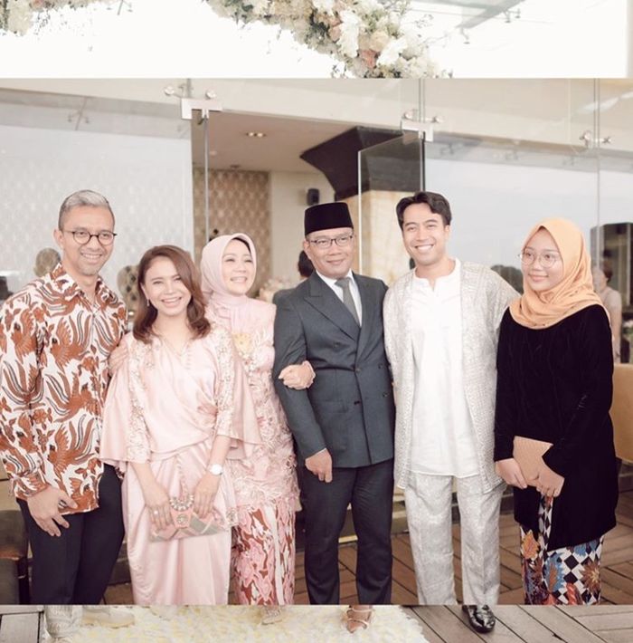 Sahabat dan keluarga Ridwan Kamil yang datang ke pernikahan Isyana Sarasvati dan Rayhan