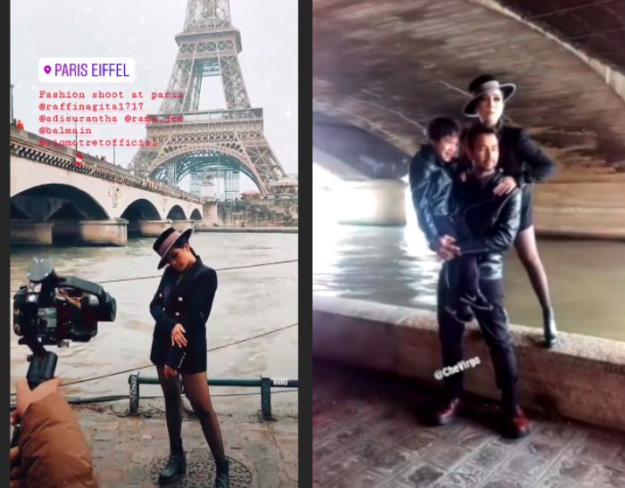 Pemotretan Nagita di Paris