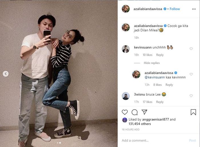 Kebersamaan Rizky Febian dan kekasihnya