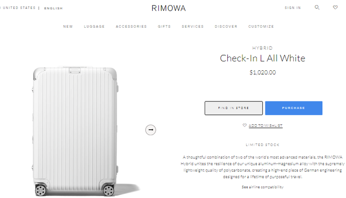 Rimowa Hybrid Check L