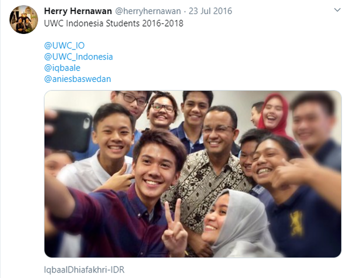 Postingan ayah Iqbaal Ramadhan