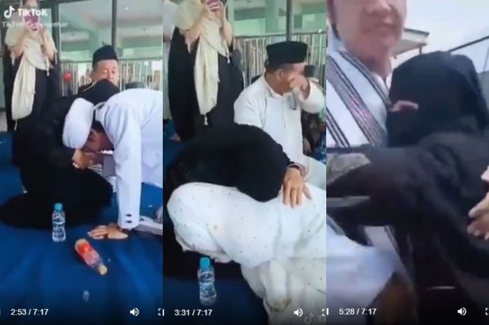 Viral Video Wanita Ikhlas Antarkan Suami Nikah Lagi, Sempat Berpelukan Erat Sebelum Ijab Kabul hingga Menangis Sesenggukan Saat Istri Kedua Bersimpuh Minta Restu Jika Pengen Benci ke Saya Aja, Suami Tak Tahu Apa-apa…