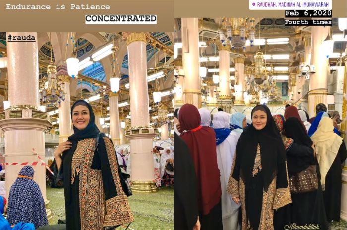 Postingan Bella Saphira saat berada di Tanah Suci