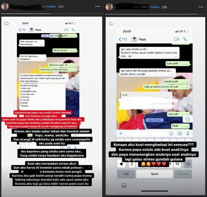 Isi chat WhatsApp Wakapolda Bangka Belitung dengan anaknya yang diselingkuhi.