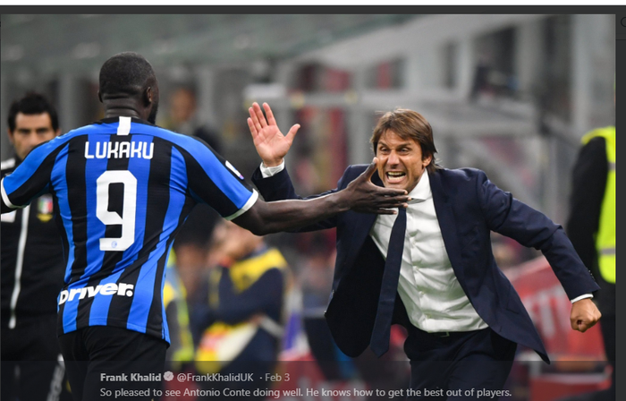 Antonio Conte dan Romelu Lukaku.