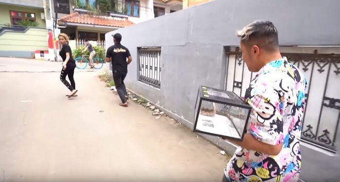Nikita Mirzani ngacir ketakutan saat Irfan Hakim mengajak Nyai memegang ular