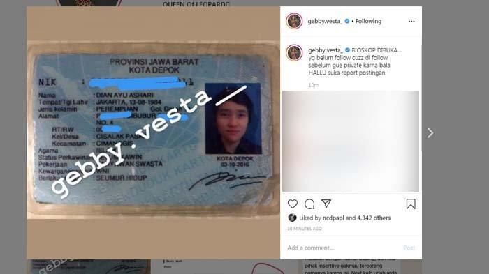 KTP Abash alias Dian Ayu Ashari.