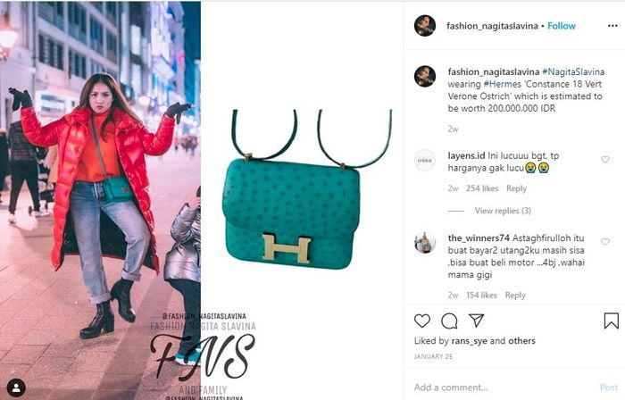 5 Koleksi Tas Hermes Nagita Slavina, Paling Murah Rp150 Jutaan