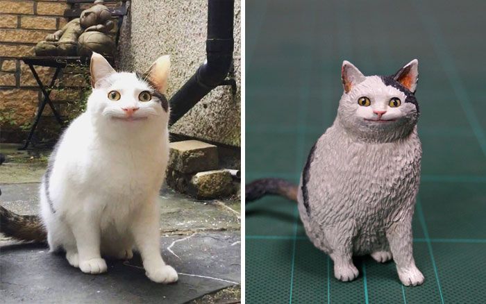 Seniman Jepang Buat Miniatur Hewan dari Foto Hewan yang Viral, Ada
