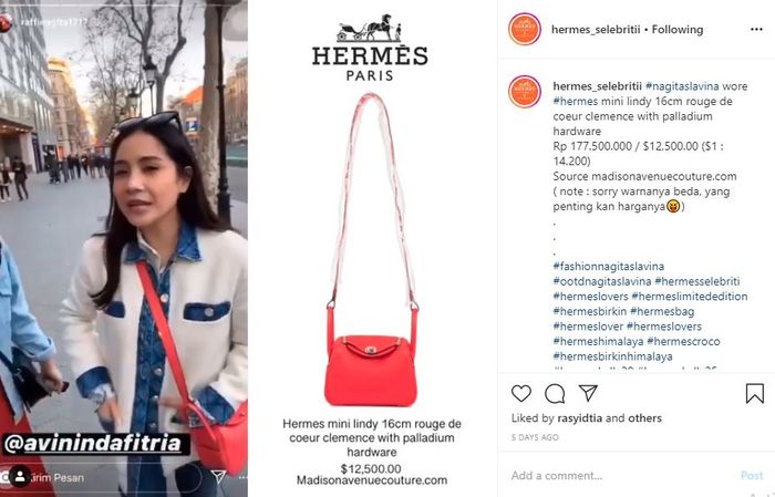 Asli Sultan Intip Deretan Tas Hermes Nagita Slavina yang Diboyong Selama Ke Luar Negeri Paling Murah Rp177 Juta Semua Halaman Stylo