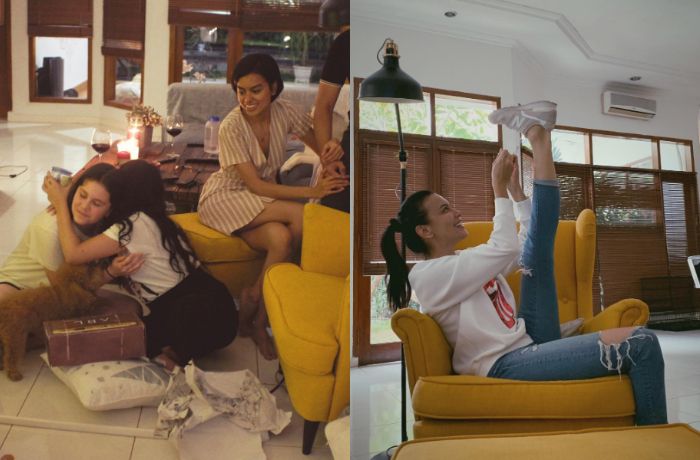 Ruang tamu di rumah Sophia