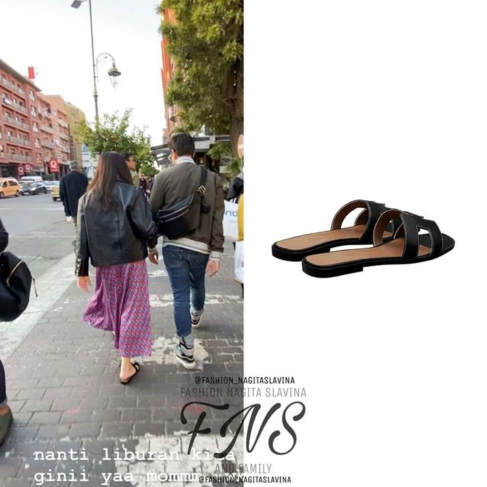 Harga sandal simpel yang dipakai Nagita Slavina