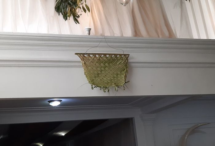Acara pengajian dan pemasangan bleketepe sedang berlangsung di kediaman Tutut Soeharto di Menteng, Jakarta Pusat, Kamis (13/2/2020).