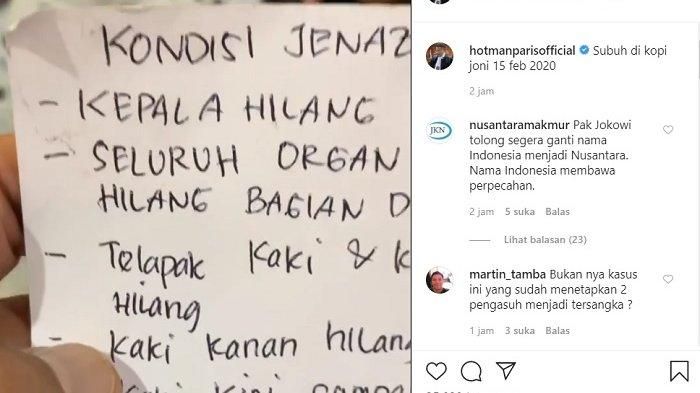 Postingan Hotman Paris
