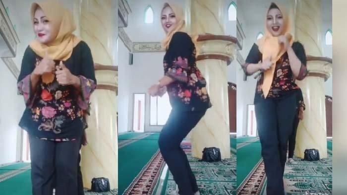 Buat video TikTok sambil joget di Masjid, Ibu-ibu ini dikecam warganet