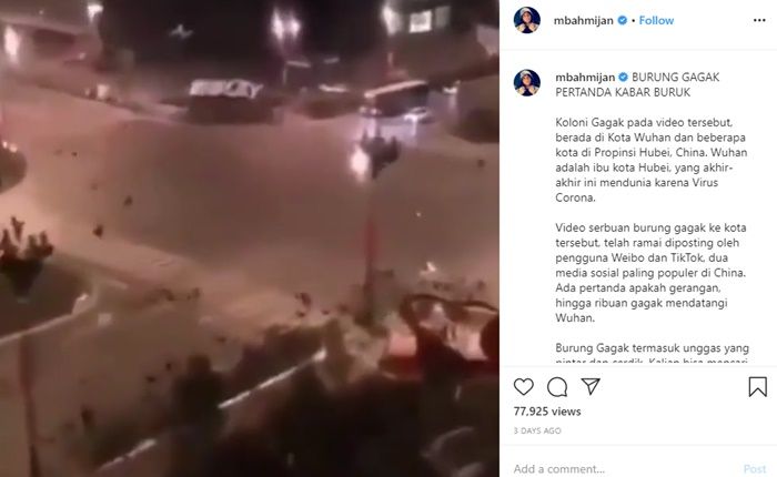 Lewat Penerawangan Mbah Mijan Sebut Fenomena Burung Gagak Di